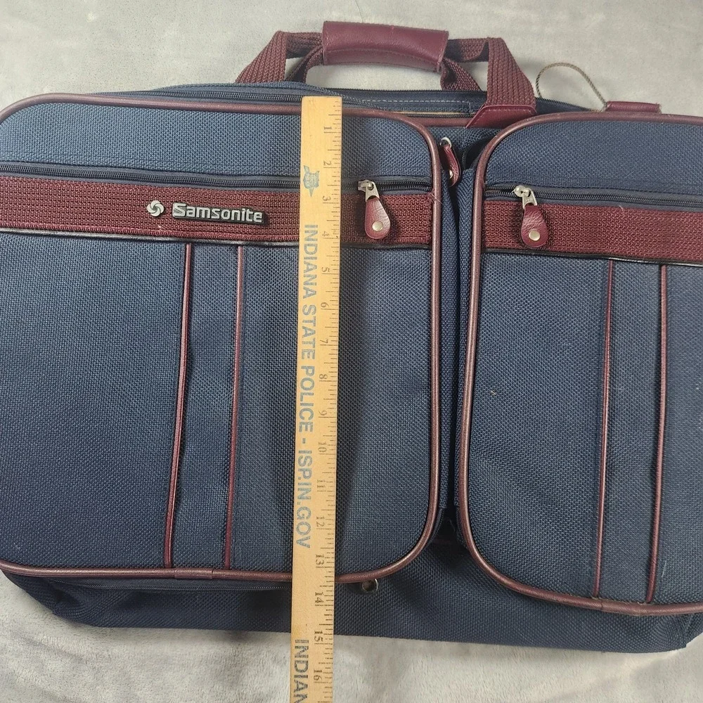 Vintage 1987 SAMSONITE SILHOUETTE 4 Business‎ Navy Personal Travel Suitcase